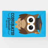 Gefeliciteerd Afstuderen | Owl in Pet Spandoek (Horizontaal)