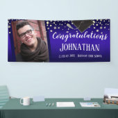 Gefeliciteerd Afstuderen Paars Spandoek (Beurs)