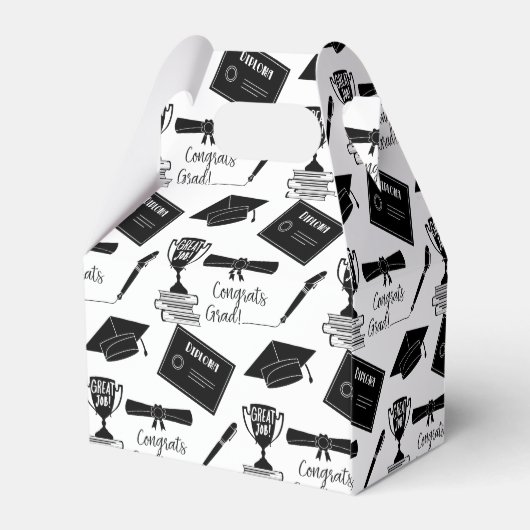 Gefeliciteerd Afstuderen Pet en Diploma Collage Bedankdoosjes (Achterkant)