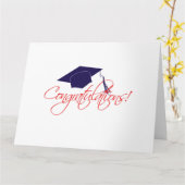 Gefeliciteerd afstuderen pet kaart (Gele Bloem)