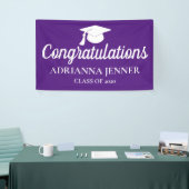 Gefeliciteerd Afstuderen Pet | Manuscript | Paars Spandoek (Beurs)