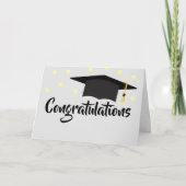 Gefeliciteerd Afstuderen Pet omringd door sterren Kaart (Voorkant)