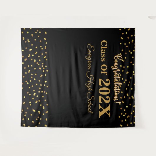 Gefeliciteerd Afstuderen Photo Booth Achtergrond Wandkleed (Voorkant (horizontaal))