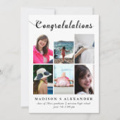 Gefeliciteerd Afstuderen Photo Collage Afstuderen Aankondiging (Voorkant)