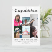 Gefeliciteerd Afstuderen Photo Collage Afstuderen Aankondiging (Staand voorkant)
