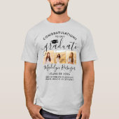 Gefeliciteerd Afstuderen Photo Collage Afstuderen T-shirt (Voorkant)