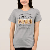 Gefeliciteerd Afstuderen Photo Collage Afstuderen Tri-Blend Shirt (Voorkant)