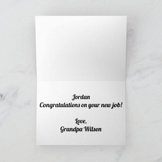 Gefeliciteerd Afstuderen Promotie Nieuwe Baan Kaart (Binnen)