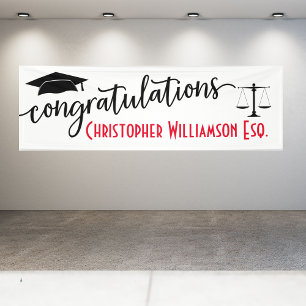 Gefeliciteerd Afstuderen Rechtswetgever Spandoek