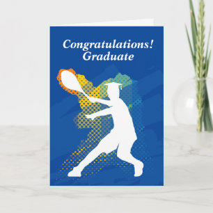 Gefeliciteerd afstuderen schooltennis kaart