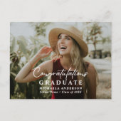 Gefeliciteerd Afstuderen Script 2-Photo Afstuderen Aankondigingskaart (Voorkant)