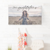 Gefeliciteerd Afstuderen Script Overlay Foto Spandoek (Insitu)