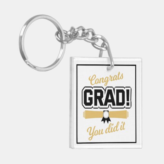 Gefeliciteerd Afstuderen Sleutelhanger (Voorkant Links)