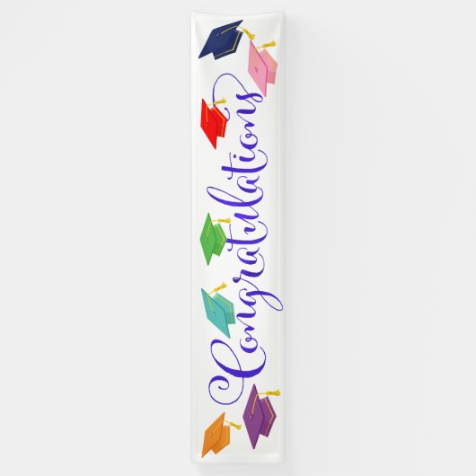 Gefeliciteerd Afstuderen Spandoek (Verticaal)