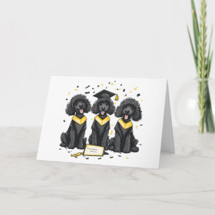 Gefeliciteerd Afstuderen Standaard Poedel Honden Kaart