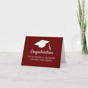 Gefeliciteerd afstuderen van de rechtenschool kaart