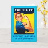 Gefeliciteerd Afstuderen van de Technische School Kaart (Gele Bloem)