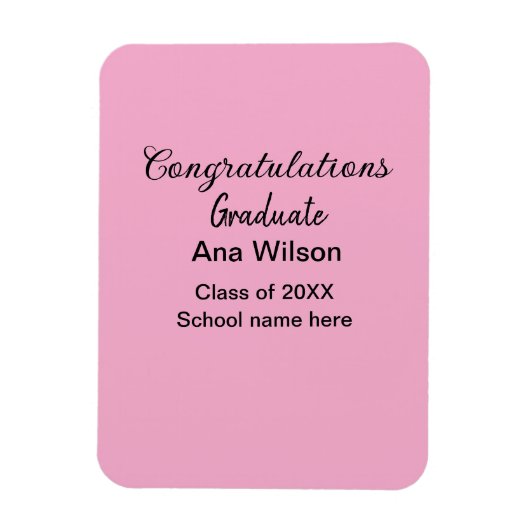 Gefeliciteerd afstuderen Voeg naam toe Class Year  Magneet (Verticaal)