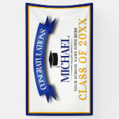 Gefeliciteerd, Afstuderen voor leerlingen Spandoek (Verticaal)