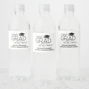 Gefeliciteerd Afstuderen  Waterfles Etiket
