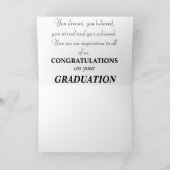 Gefeliciteerd Afstuderen Wenskaart Kaart (Binnen)
