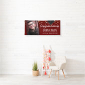 Gefeliciteerd Afstuderen Wine Confetti Foto Spandoek (Insitu)