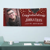 Gefeliciteerd Afstuderen Wine Confetti Foto Spandoek (Beurs)