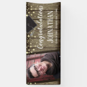 Gefeliciteerd Afstuderen Wood Confetti Foto Spandoek (Verticaal)