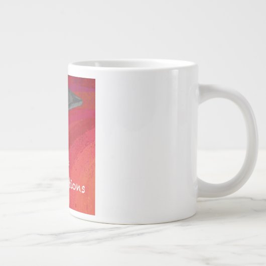 Gefeliciteerd, Afstuderen zwart en rood Jumbo Mok (Rechts)