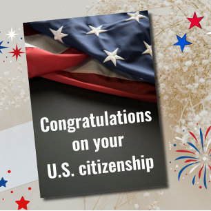 Gefeliciteerd Amerikaans staatsburgerschap Amerika Kaart