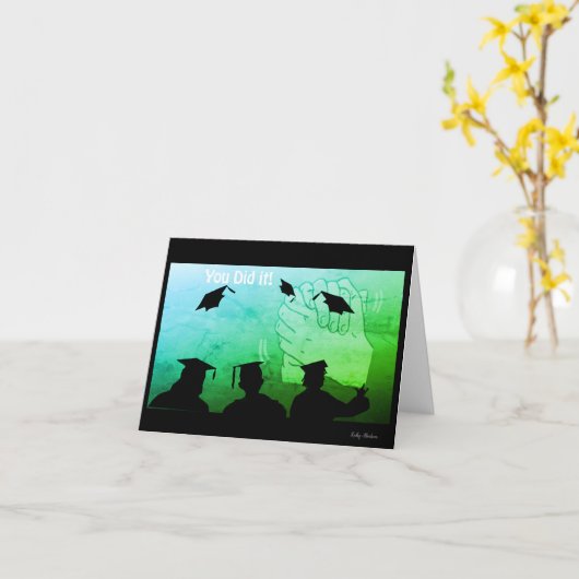 Gefeliciteerd ASL afstudeerkaart Kaart (Gele Bloem)