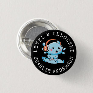 Gefeliciteerd Axolotl Verjaardag Ronde Button 3,2 Cm