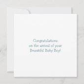 Gefeliciteerd, Baby Boy Cute Hippos Three Hearts (Achterkant)
