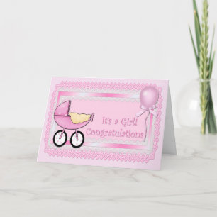 Gefeliciteerd, Baby Girl Card Kaart