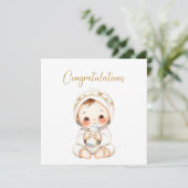 Gefeliciteerd Baby Kaart (Staand voorkant)