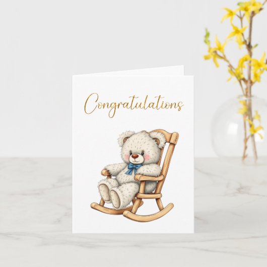 Gefeliciteerd Baby Kaart (Gele Bloem)