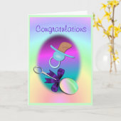 Gefeliciteerd Baby Kaart- aanpassen Kaart (Gele Bloem)