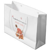 Gefeliciteerd Baby Meisje Roze Broekje Vlinders  Groot Cadeauzakje (Voorkant Gekanteld)