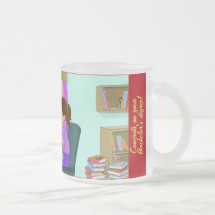 Gefeliciteerd, Bachelor's graad, grappige boeken,  Matglas Koffiemok