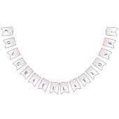 Gefeliciteerd Banner Paarse Gold Confetti (Alle)