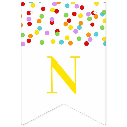 Gefeliciteerd, Banner Rainbow Confetti (Derde vlag)