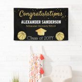 Gefeliciteerd Basketball Afstuderen Banner (Insitu)