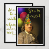 Gefeliciteerd Benjamin Franklin Kaart (Voorkant / Achterkant)