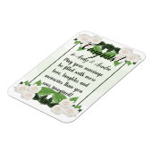 Gefeliciteerd Beste wensen Witte Rozen Magnet Magneet (Linkerzijde)