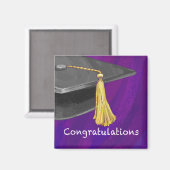 Gefeliciteerd, Black en Paars Magneet (Voorkant / Achterkant)