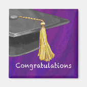 Gefeliciteerd, Black en Paars Magneet (Voorkant)