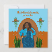 Gefeliciteerd Black Woman Ze geloofde dat ze het k (Voorkant)