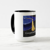 Gefeliciteerd Blauw en Zwart Mok (Voorkant links)