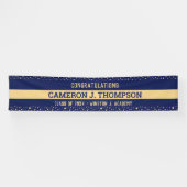 Gefeliciteerd Blue Gold Class van 2024 Afstuderen Spandoek (Horizontaal)