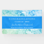 Gefeliciteerd Blue Green Amethyst Crystal Afstuder Spandoek (Horizontaal)